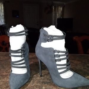 Schutz Grey suede leather